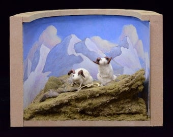 Taxidermy Mouse Diorama Natural History Museum Mountain Goat Mice