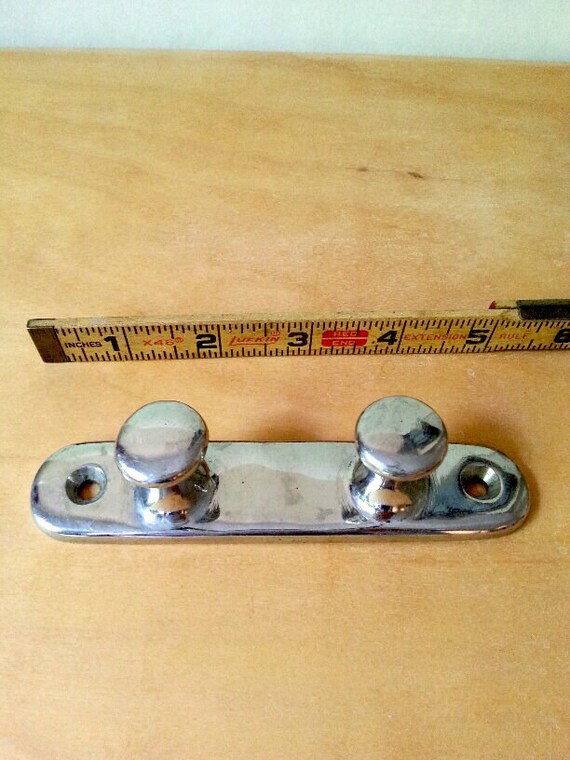 Chromed Boat Cleat Vintage Nautical 5 inches by 1 inch in