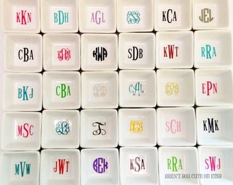 Petite Monogrammed Ring Dish
