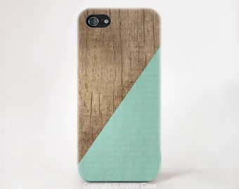 Teal Mint Phone Case Wood Print iPhone 6 Case Wood Print iphone 5 Case iPhone5s Case Wood iPhone 5c case