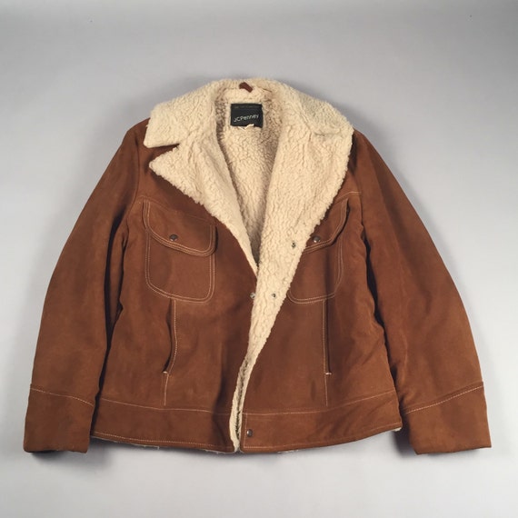 60s Marlboro Man Steve McQueen suede sherpa leather coat