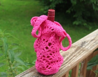 Wine Bottle Tote Bag