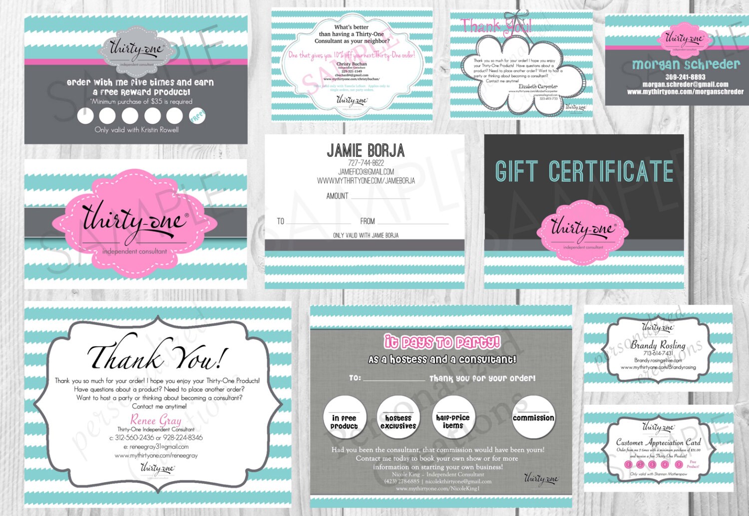 8 Personalized Office Supplies for ThirtyOne 8 Files You