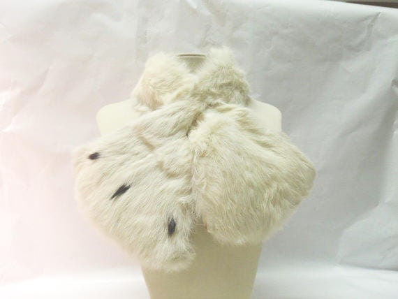 Vintage Ermine Fur Collar / 1940's Douglas of California