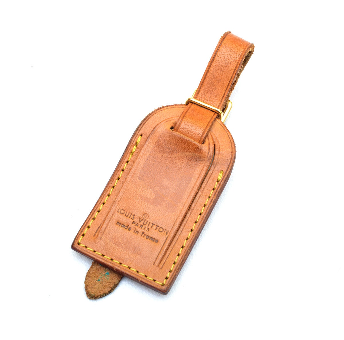 Authentic Louis Vuitton Luggage Bag Leather ID Tag Holder