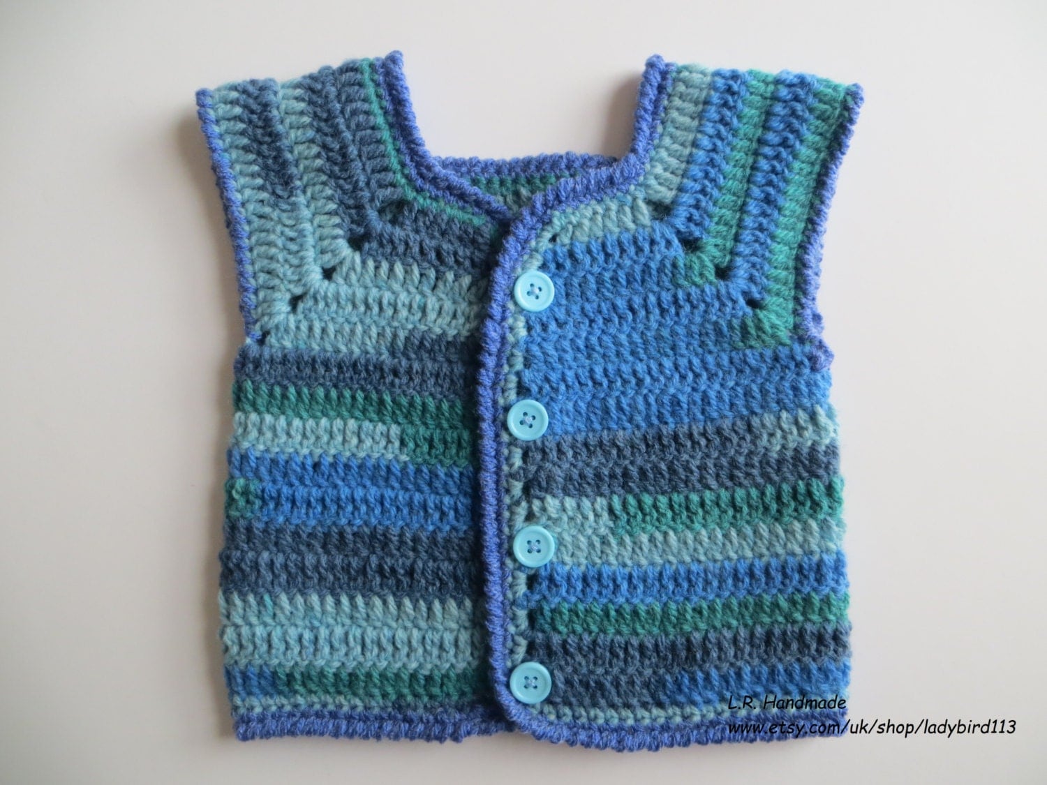 Baby vest Crochet Boys/Girls Vest Boys Vest 0 to 3 by ladybird113