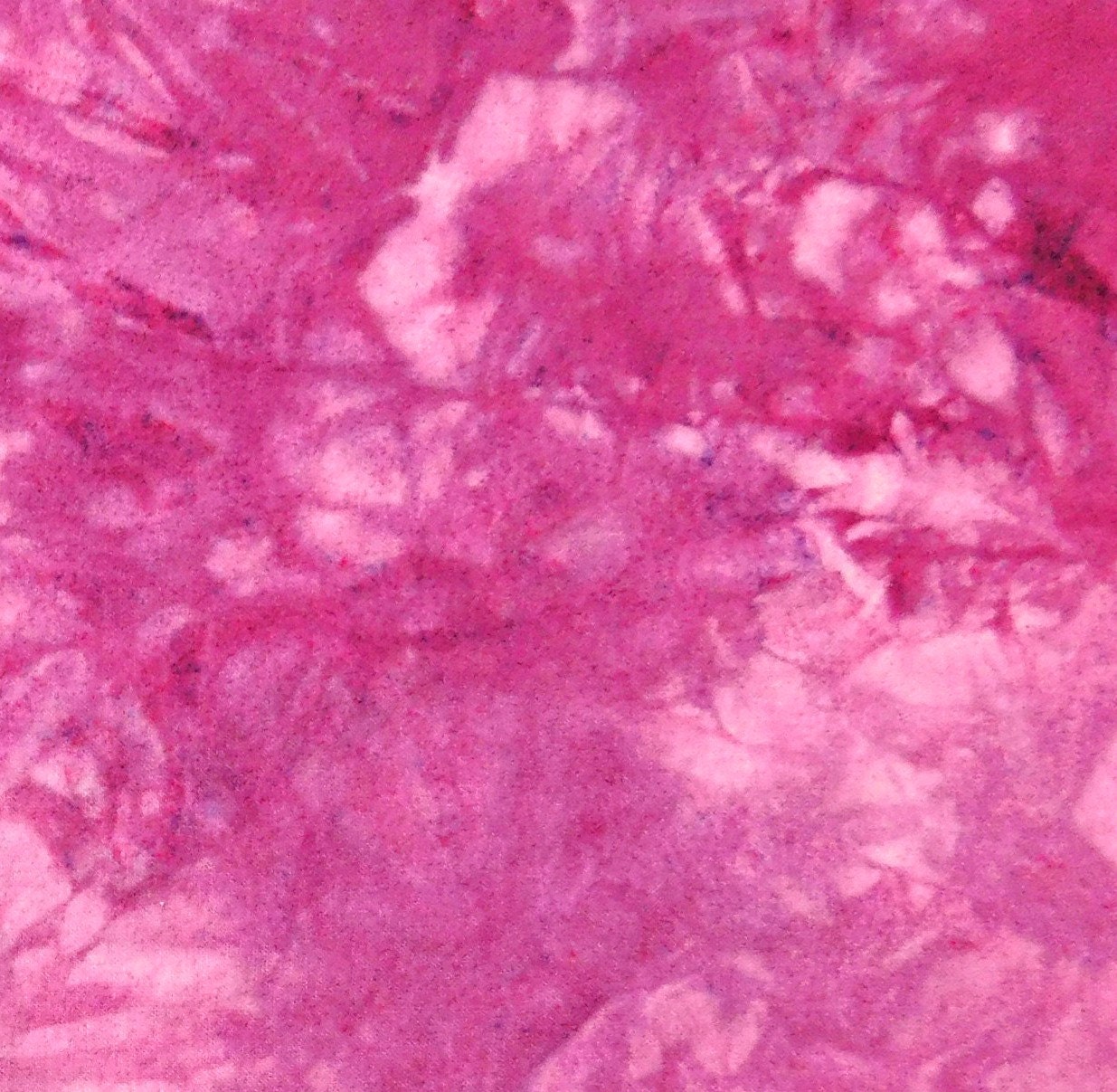 Hand Dyed Pink Tie Dye Cotton Flannel Quilting Fabric Fat
