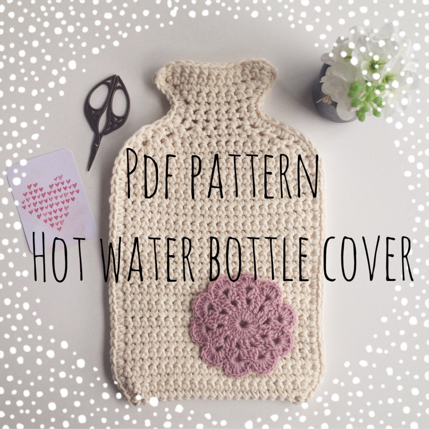 Hot Water Bottle Cover Crochet PDF Pattern by OnceUponAWhimNZ