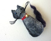 Grumpy Cat lover Brooch Pin fibre art jewellery fibre art brooch