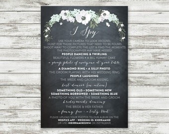 I Spy Wedding Game - Custom Designed just for you!