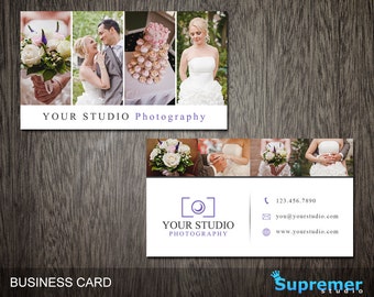Photography Business Card Template - Business Card for Photographers Photoshop Templates PSD - BC020