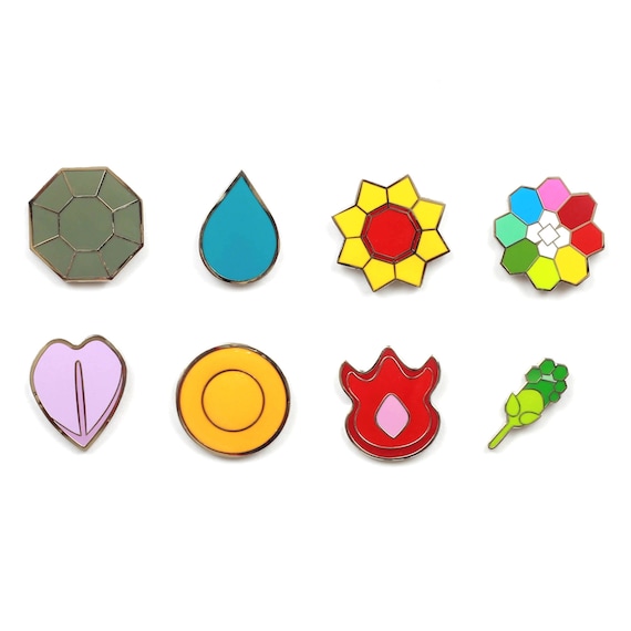 Pokemon Badges Gen 1 Kanto Iron 1 Inch by PokemonBadges on Etsy