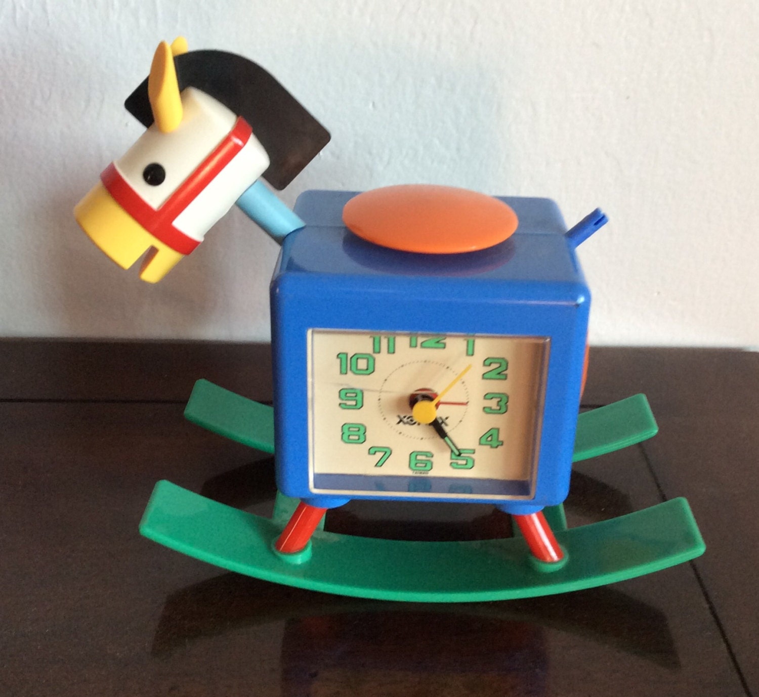 Rare Vintage Rocking Horse Alarm Clock by OliviaBearsBoutique