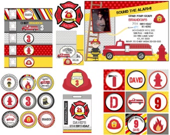 Firetruck Birthday Decorations Firetruck Party Printable