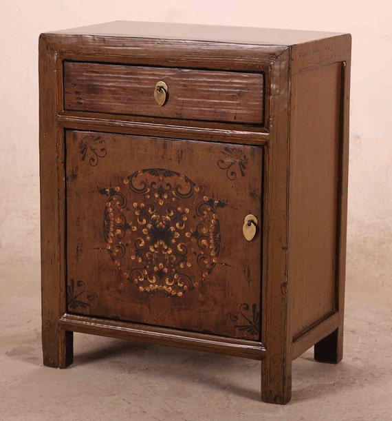 Hand painted light brown nightstand by Terra Nova by ...