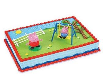 Peppa Pig Cake Topper Peppa Pig party supplies FREE SHIPPING