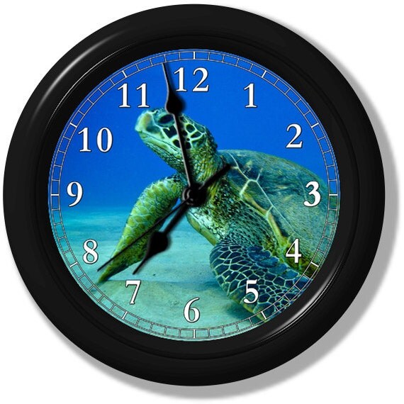 Sea Turtle Unique Wall Clock Handmade Gift Sea by ClocksGalore