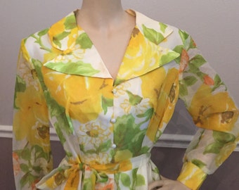 Gorgeous floral never worn Jac-An ltd dress. Size -large