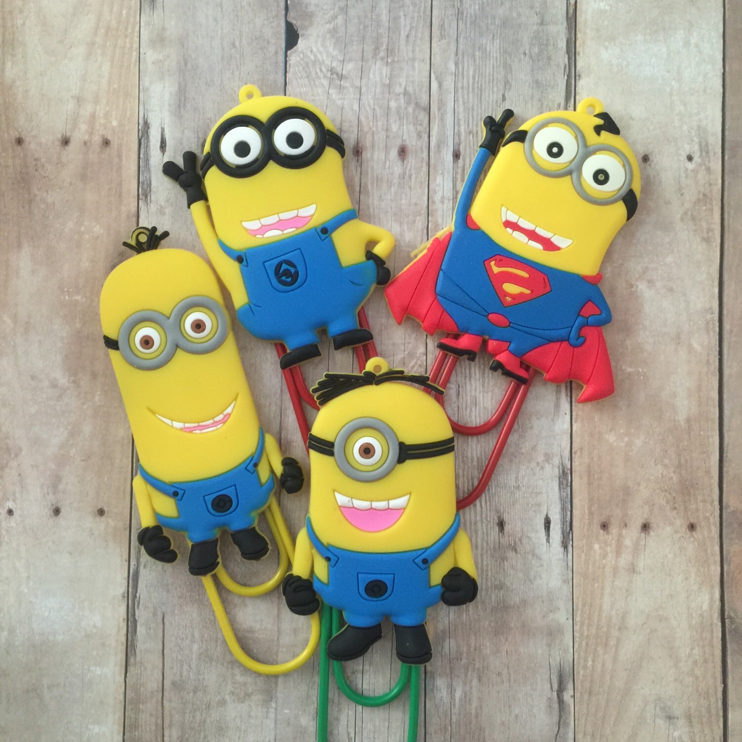 Minion super jumbo paperclip page marker by AeipathyDesign on Etsy