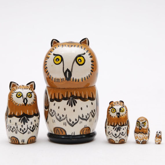 owl russian nesting dolls