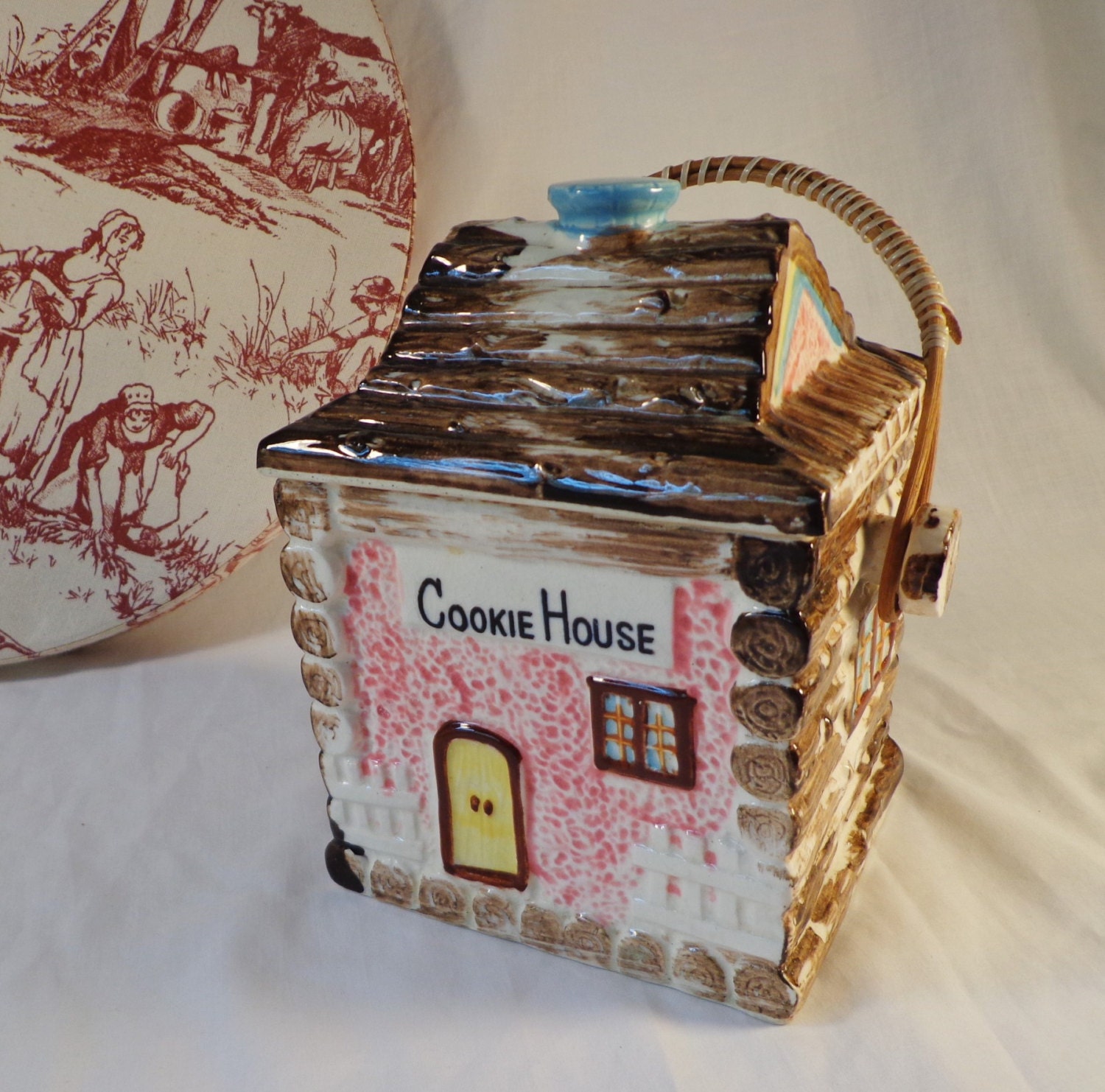 Log Cabin COOKIE HOUSE Cookie Jar Made in Japan