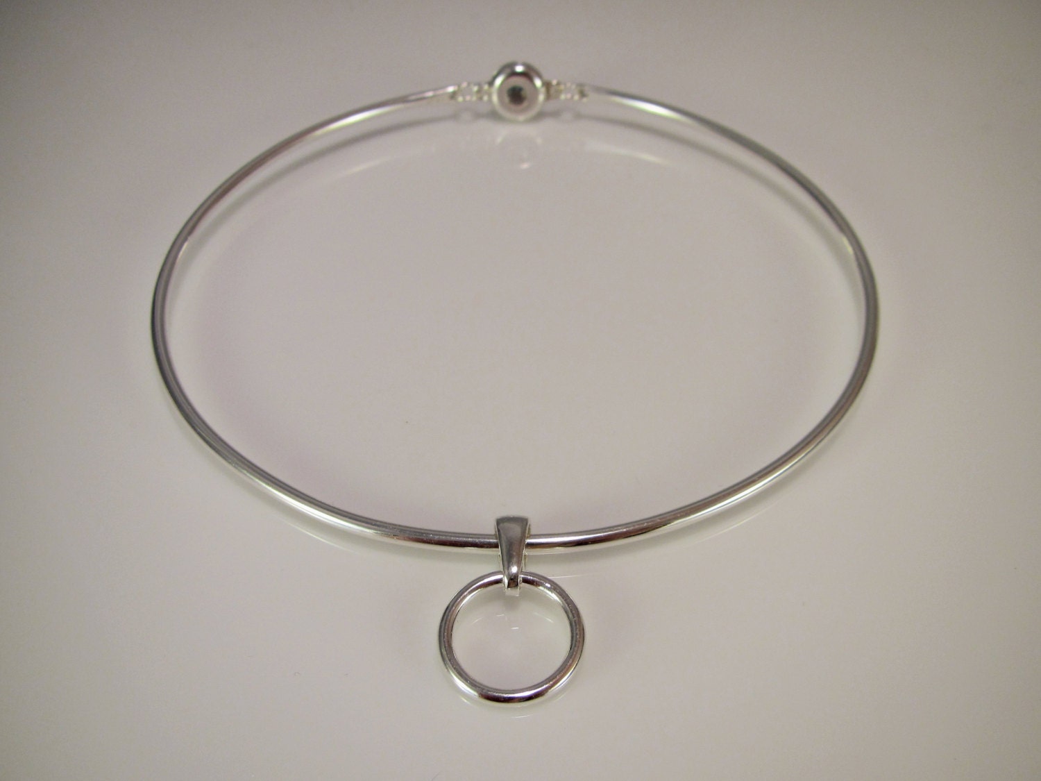 Sterling Silver Discreet Day Collar Round Wire w/ O-Ring