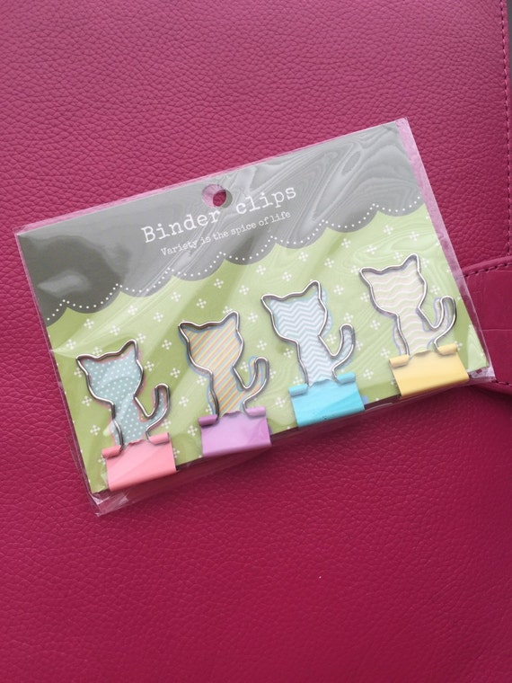 Cute Cat Binder Clips