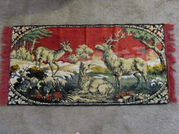 Vintage Red Deer Tapestry