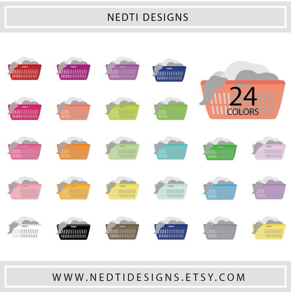 24 laundry basket png rainbow colorful clip art clipart