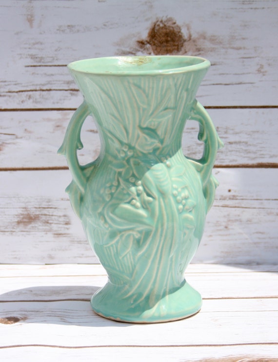 Vintage McCoy Bird Of Paradise Vase Art Deco by WhimsyChicEmporium