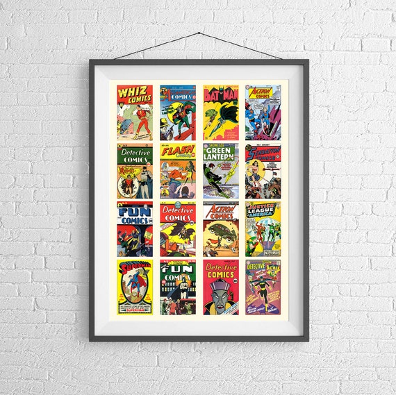 DC Comics Art Poster Historical Collection of Comics Art
