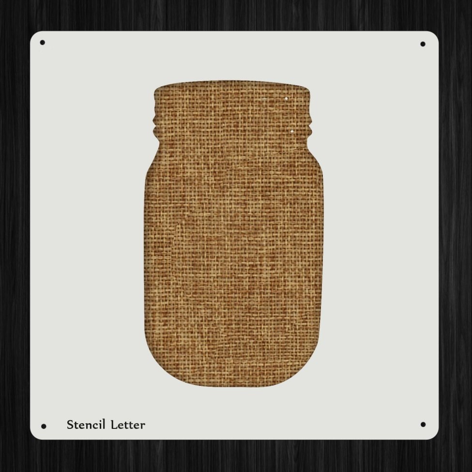 Plain Mason Jar 1573 DIY Stencil Clear Plastic Acrylic Mylar