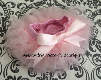 SOFT PINK TUTU Bloomer, chiffon ruffle diaper cover, newborn ruffle all around bloomer, several colors to chose from-ready to ship!