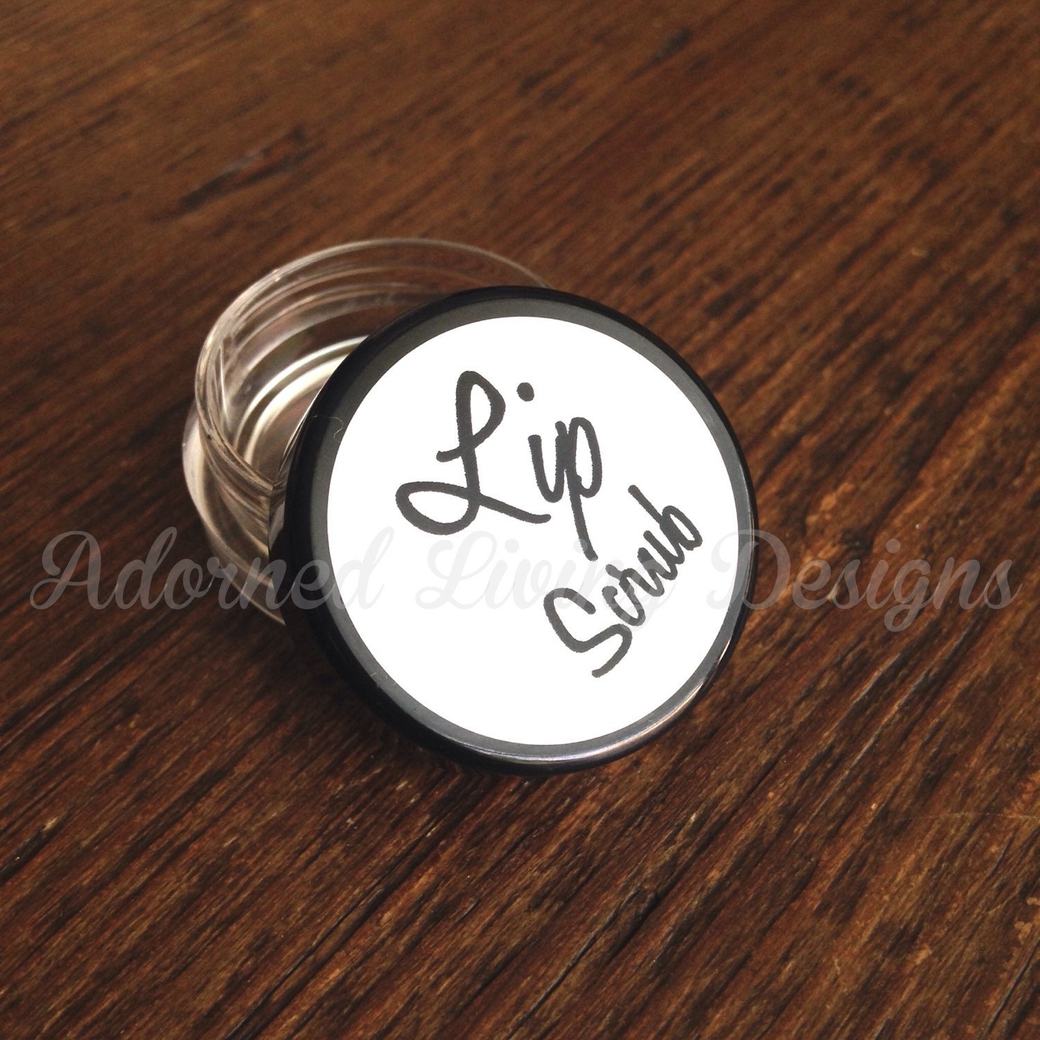 Printable Essential Oil Lip Scrub Label by AdornedLivingDesigns