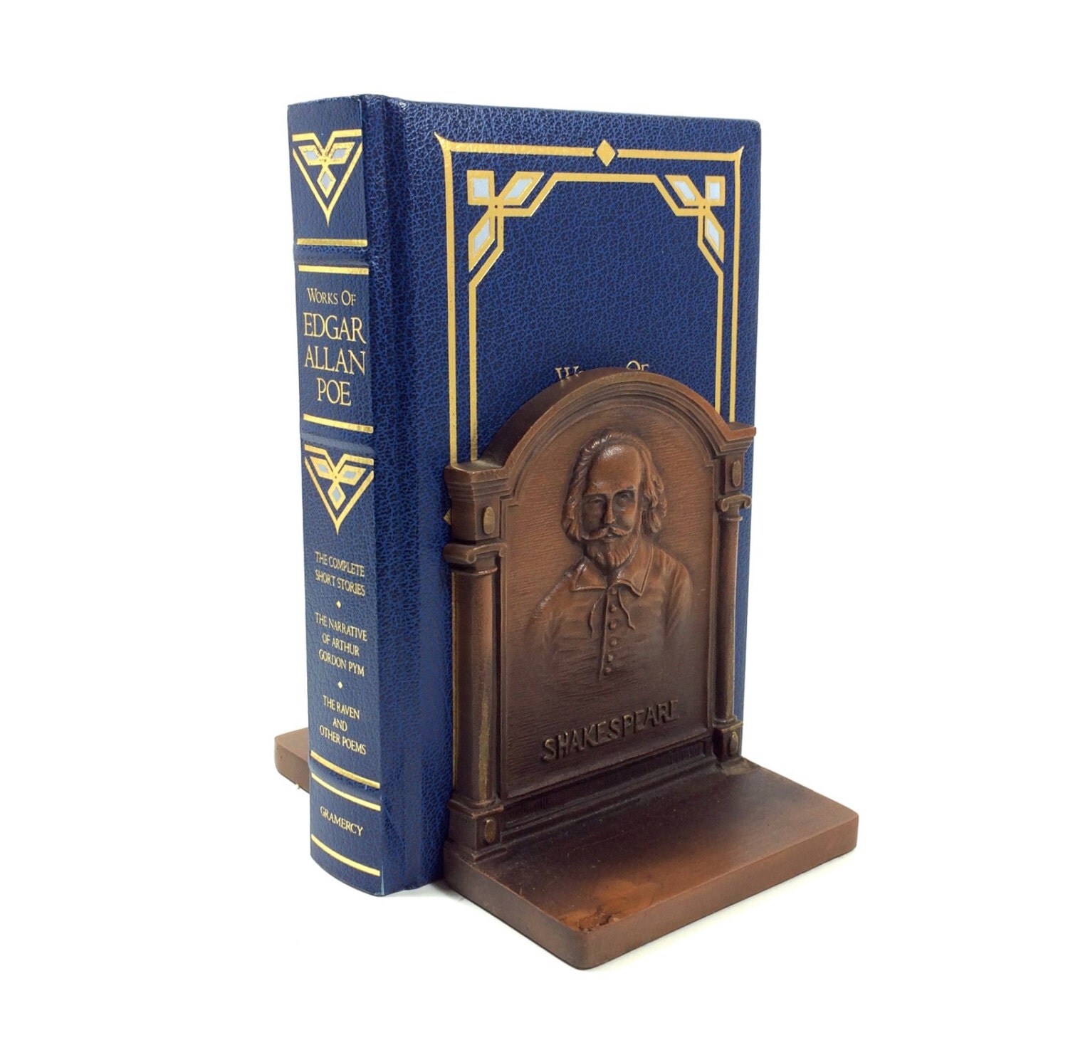 Pair of Antique Shakespeare Bust Bookends by Bradley