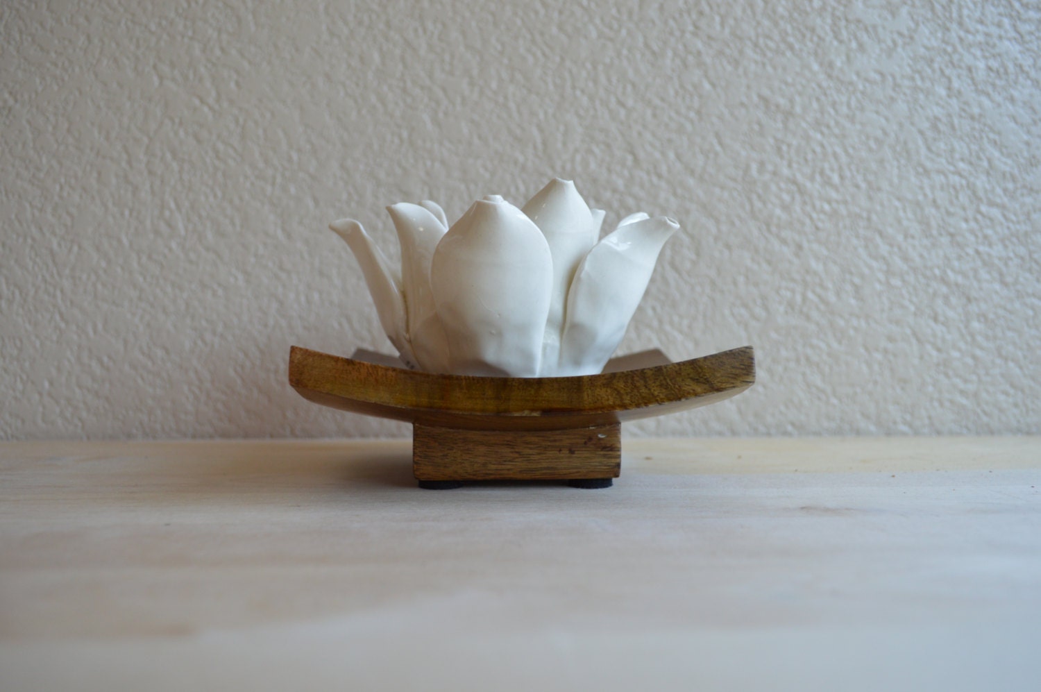 Ceramic Tea Light Lotus Flower Candle Holder