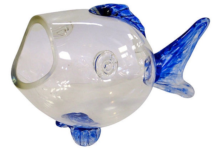 Murano Glass Fish Bowl by RevivalHomeCt on Etsy