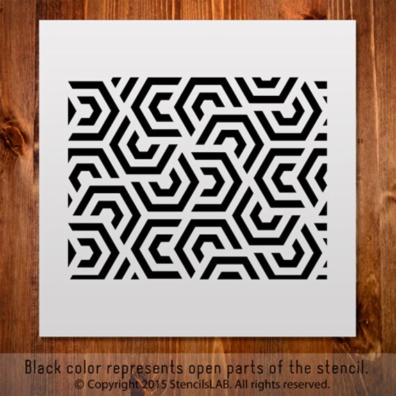 geometric stencil for diy projects small stencil 11 x