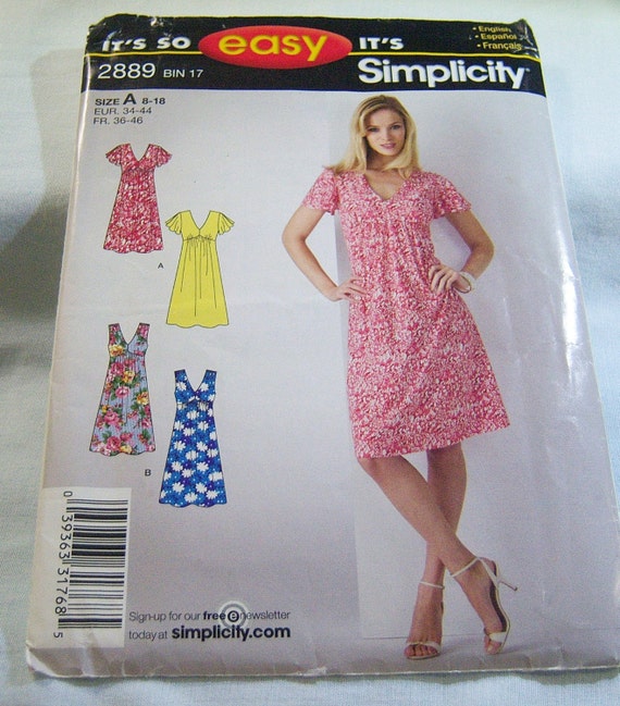 It's so Easy it's Simplicity pattern 2889 sizes 8