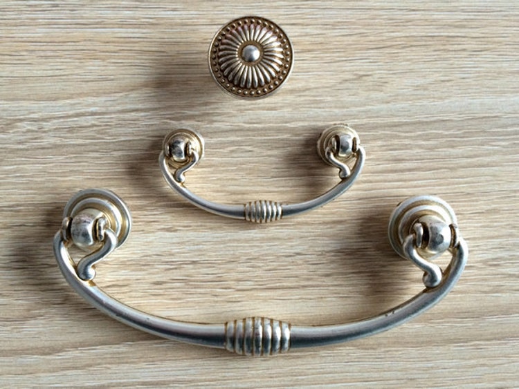 2.5 5 Dresser Pulls Drop Drawer Pull Handles Knob by ARoseRambling