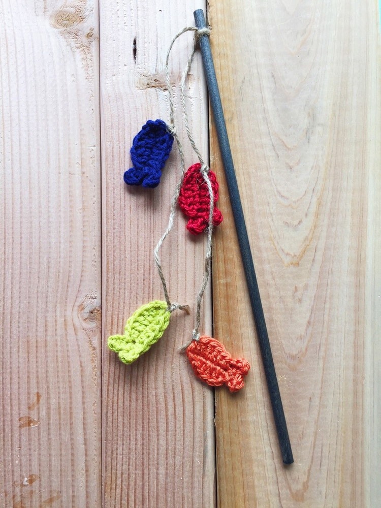 Crochet Fish Fishing Pole Photography Prop by GraceCollectionsCo