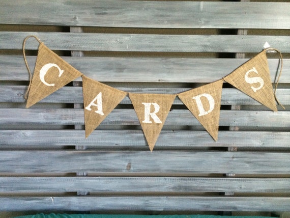 Cards Banner Cards Burlap Banner Cards by BusyMomPartyPlanning