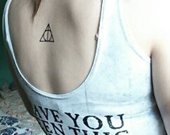 Set of five Harry Potter Temporary Tattoos: 2 Deathly Hallows symbol & 3 Dark Mark