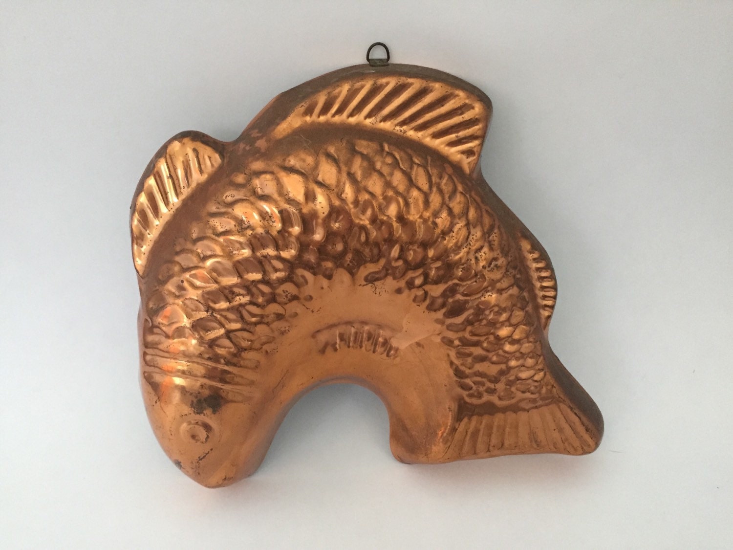 Vintage Copper Fish Jello Mold Gelatin Mould by BetsyVintageHome