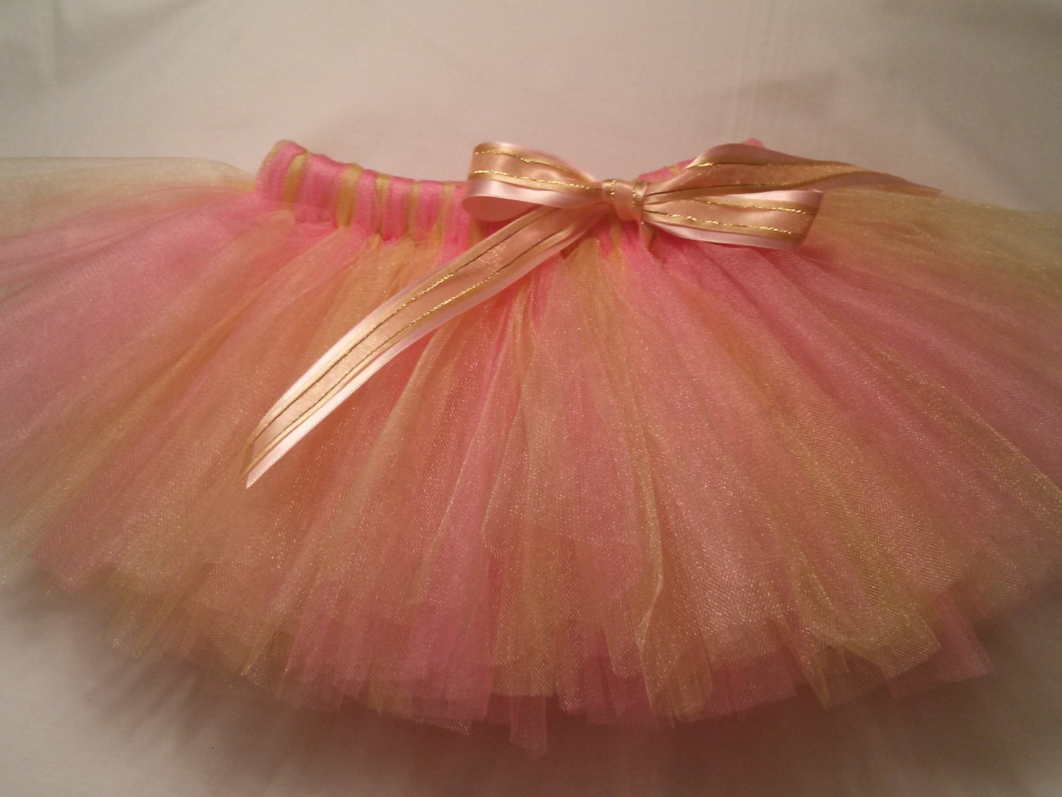 Pink and Yellow Gold Tutu pink and gold tutu infant by JustTutus