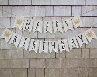 Where the Wild Things Are First Birthday Banner, Where the Wild Things Are Birthday Banner Party Decor, 1st Birthday Banner, Happy Birthday