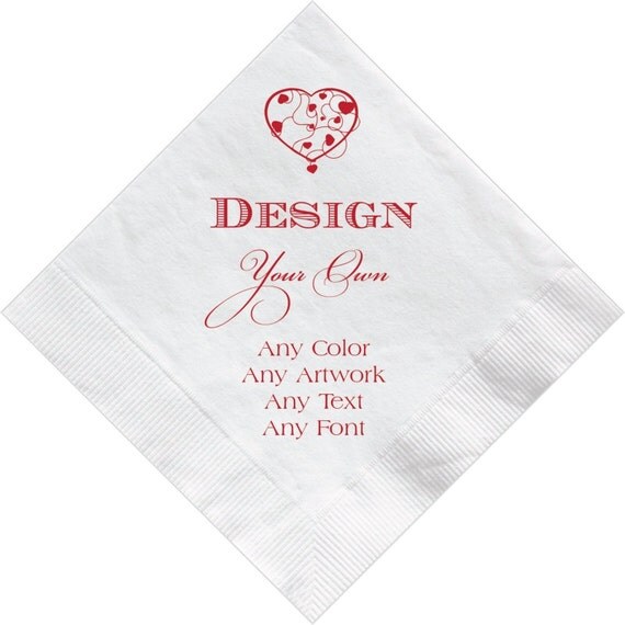 Personalized napkins wedding napkins create by PersonalKitten