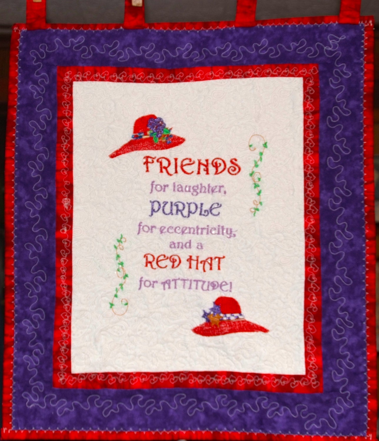 I Shall Wear Purple & a Red Hat... by WhimsybyRae on Etsy