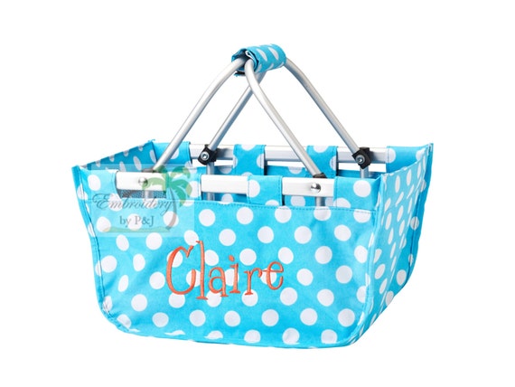 Customizable Polka Dot Mini Market Tote