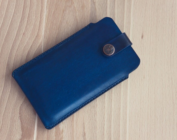 Indigo-Dyed Leather Goods/ Iphone 6 Case/Leather IPhone 6 Case Sleeve /Leather iPhone 6 case/iPhone 6 cover/iPhone 6 cases